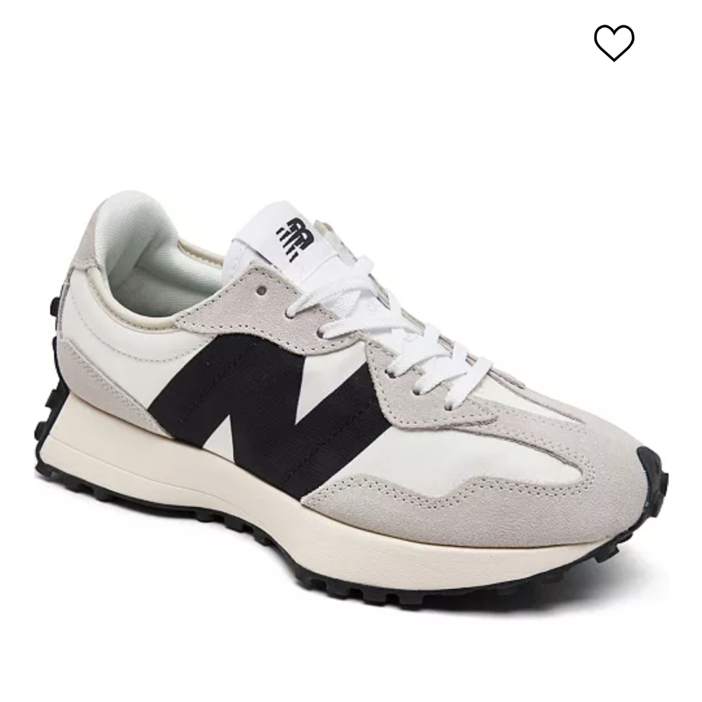 New Balance White and Black Athletic Shoes